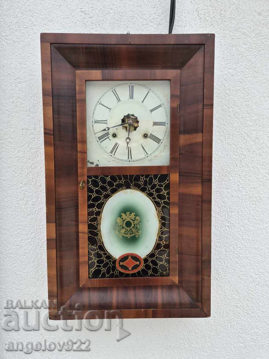American wall clock ANSONIA BRASS