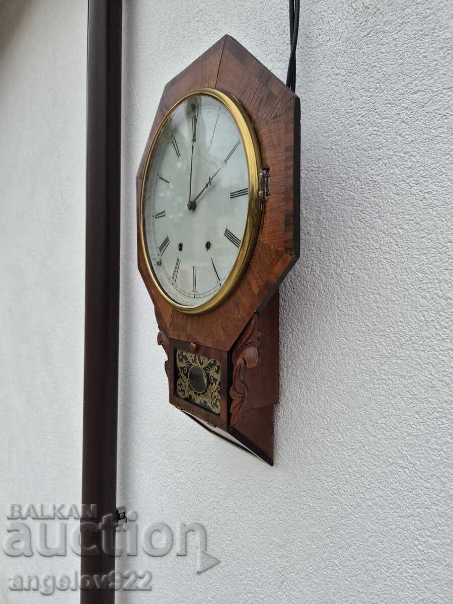 Αμερικανικό επιτοίχιο ρολόι BRASS CLOCK σε λειτουργία - 6