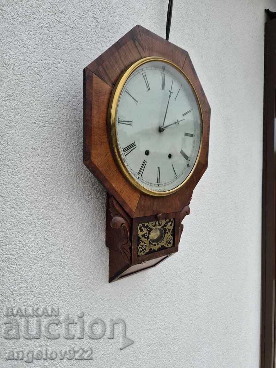Αμερικανικό επιτοίχιο ρολόι BRASS CLOCK σε λειτουργία - 7