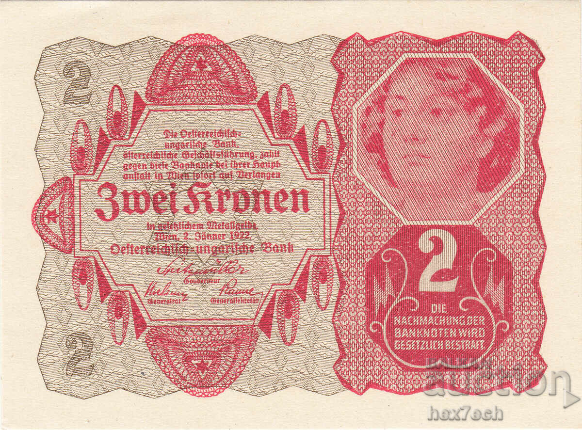 ❤️ ⭐ Austria 1922 2 coroane UNC nouă ⭐ ❤️ cu preț € 2.99 | 5.85 BGN