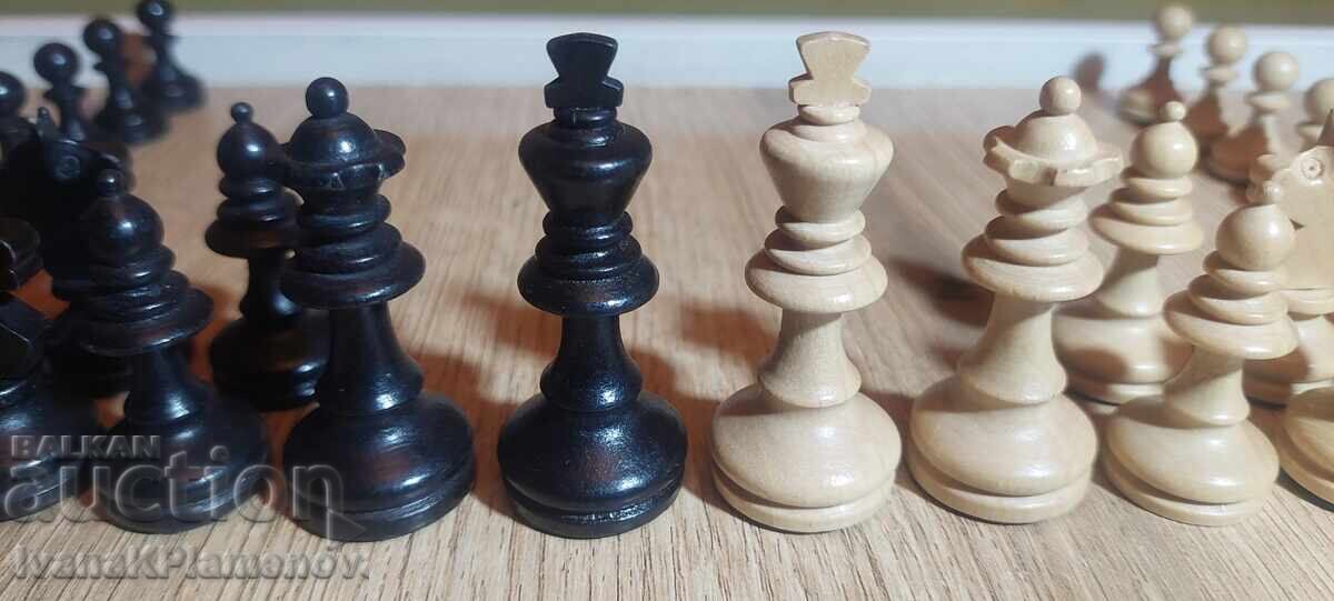 Ξύλινα σκάκια Δυτικής Γερμανίας με ξύλινο κουτί - 6