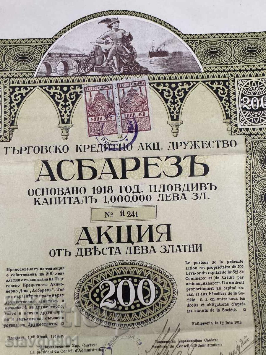 Licitație Acțiune Asbarez 1918