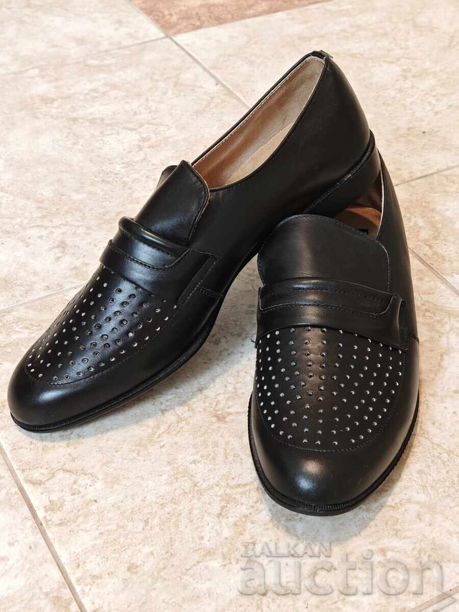 Încălțăminte bărbătească bulgărească de calitate superioară, stil retro, din piele naturală