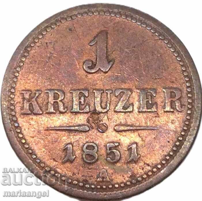 1 Kreuzer 1851 Αυστρία Α - Βιέννη - 6