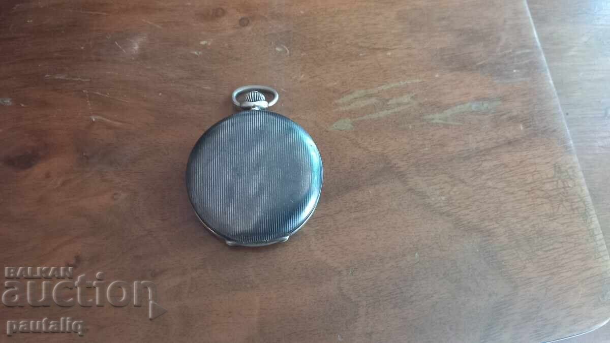 Licitație CEAS DE BUZUNAR ELVEȚIAN CU CAPACE DIN ARGINT