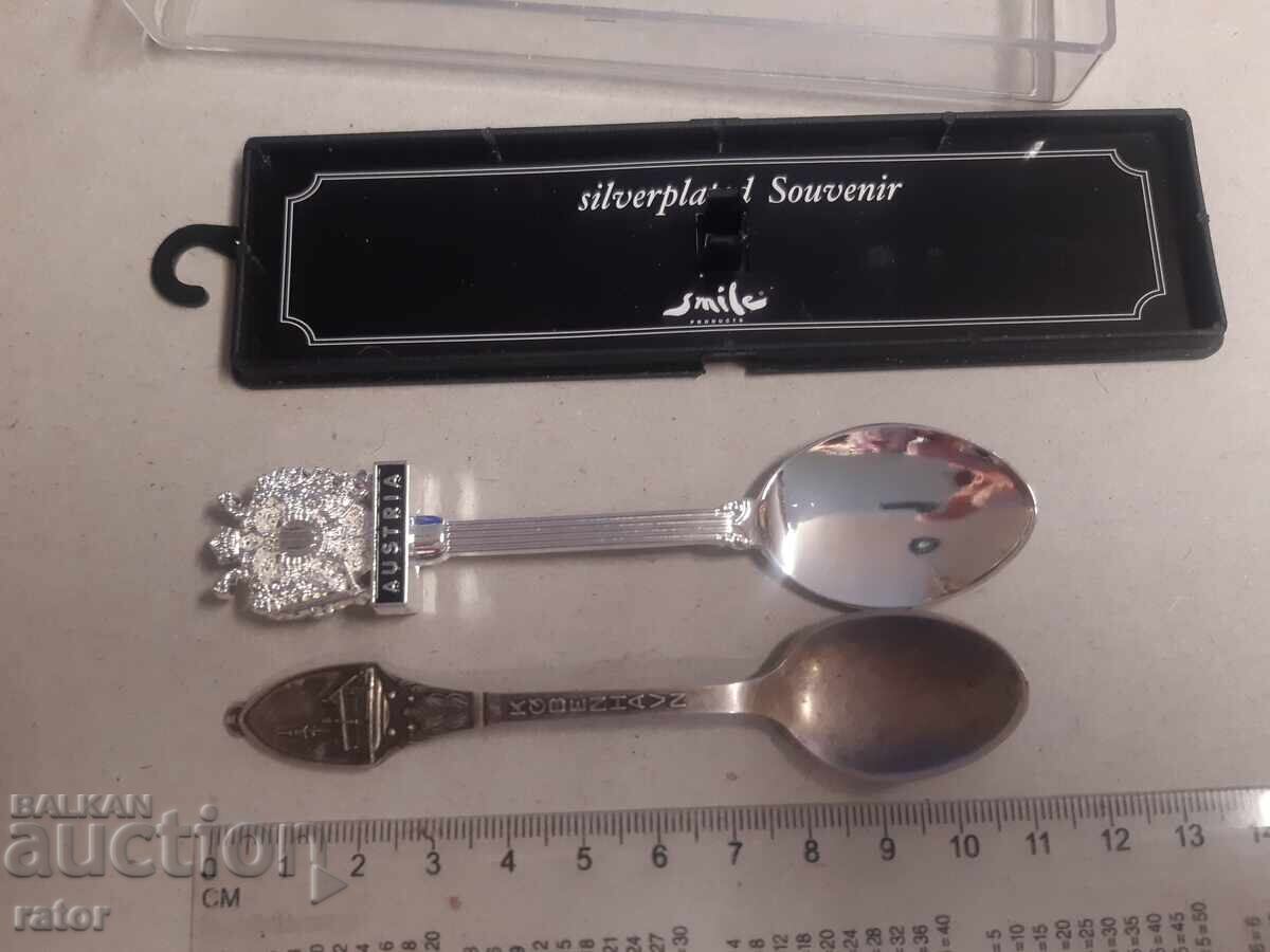 Delivery of Silver-plated souvenir spoons - 2 pieces