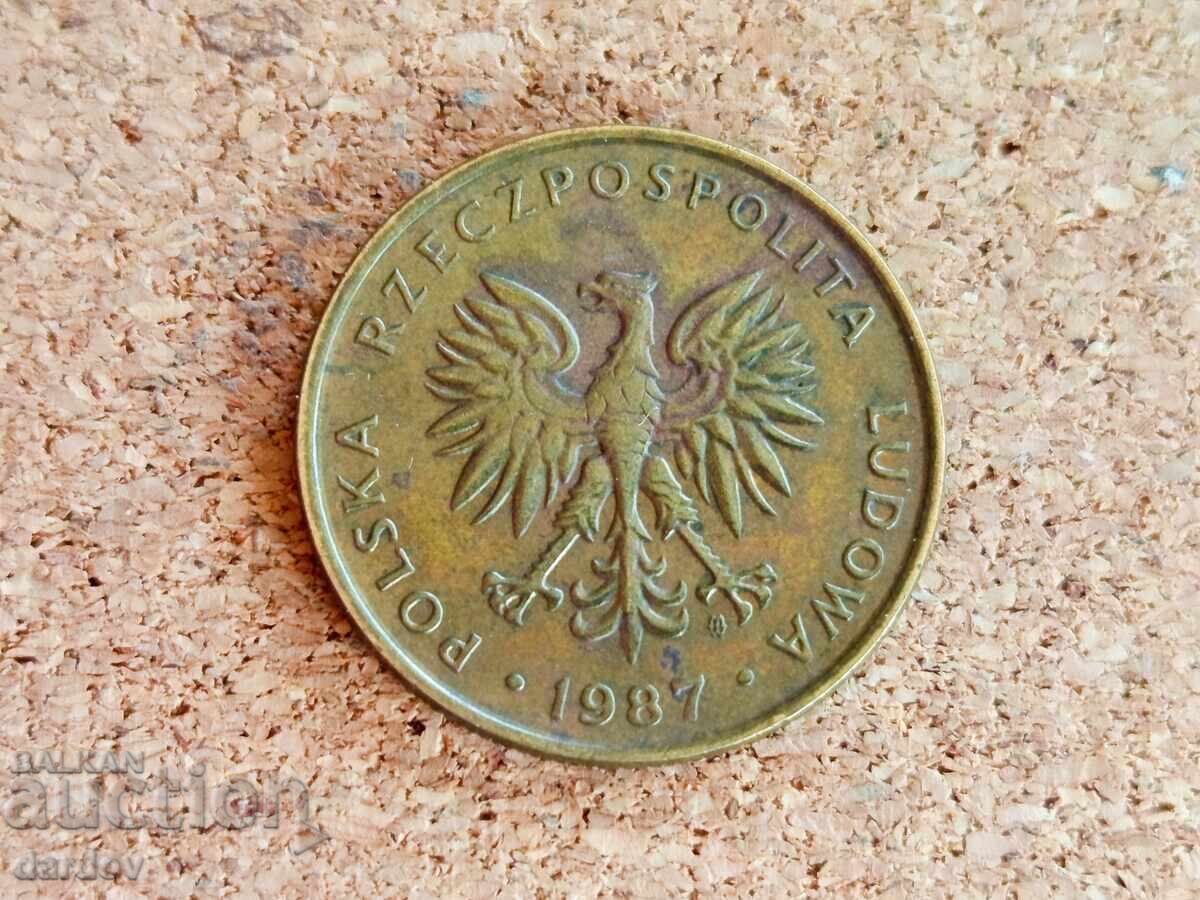 Πολωνία 5 ζλότι, 1987 με τιμή € 0.35 | 0.68 BGN
