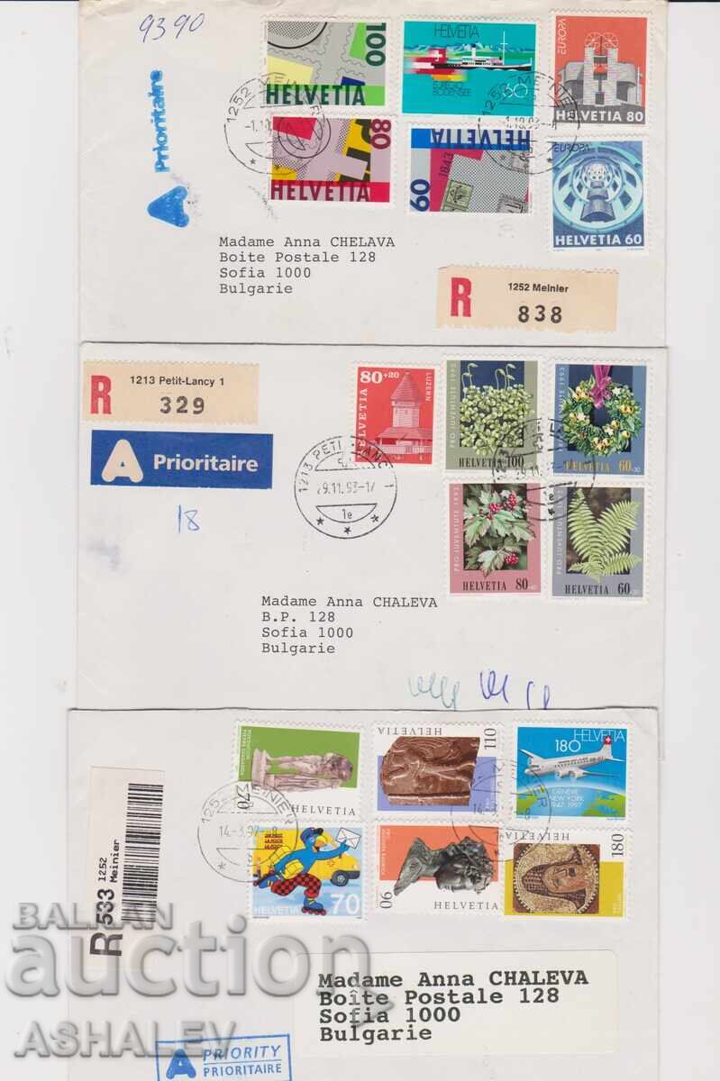 3 envelopes - R Switzerland - Bulgaria 3 envelopes - R Switzerland - Bulgaria