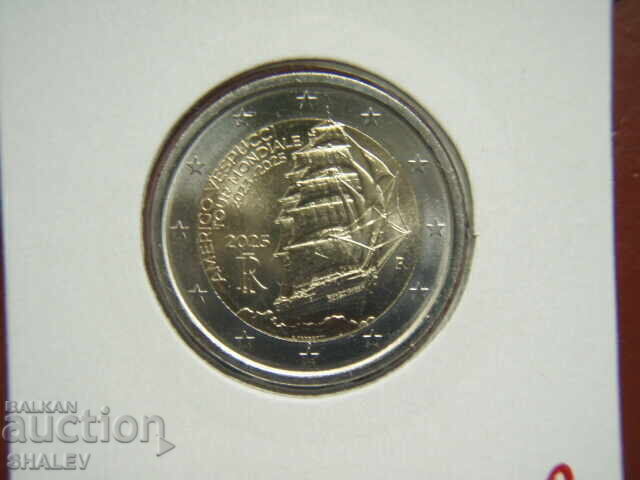 Auction  2 Euro 2025 Italy "Vespucci" /Italy/ (2) - Uncirculated (2 euro)