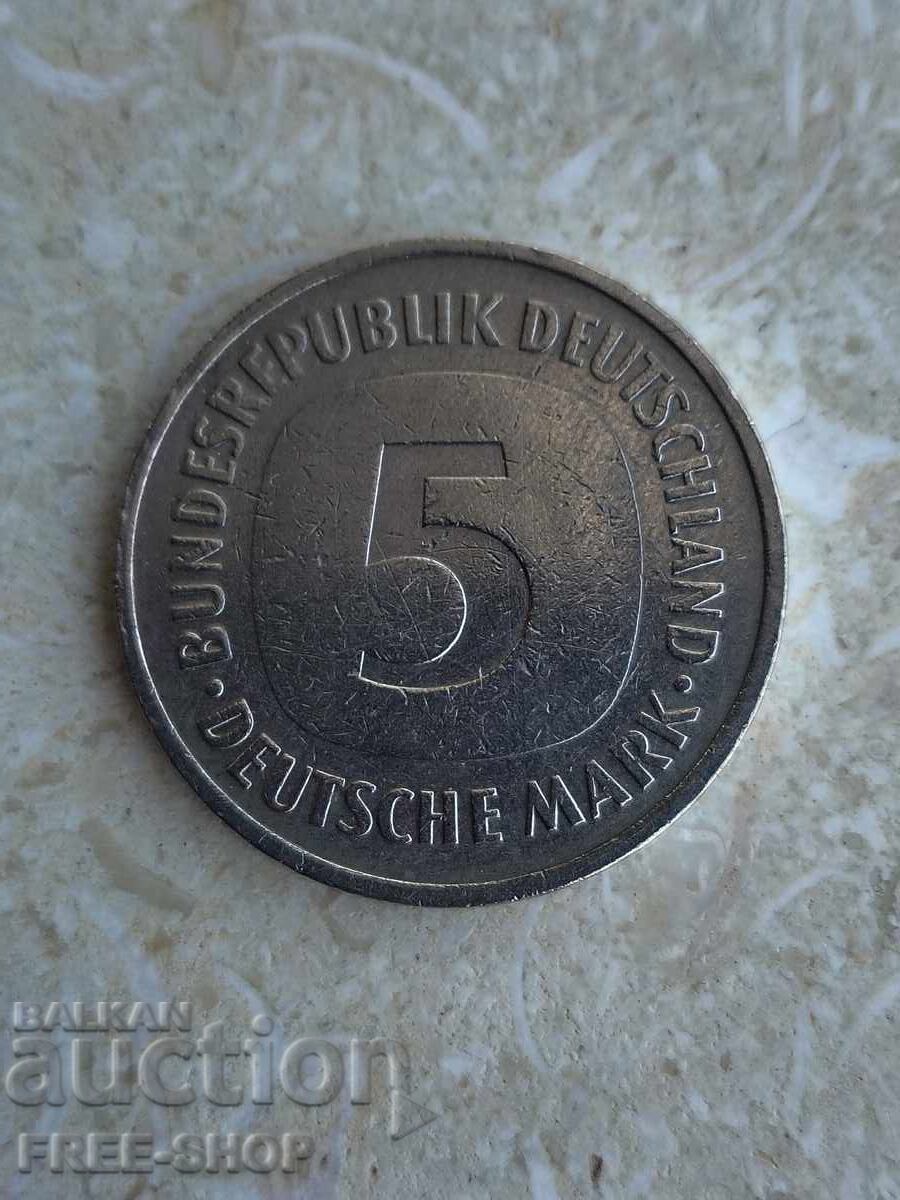 5 Marks 1988 letter D with price € 4.99 | 9.76 BGN 5 Marks 1988 letter D with price € 4.99 | 9.76 BGN