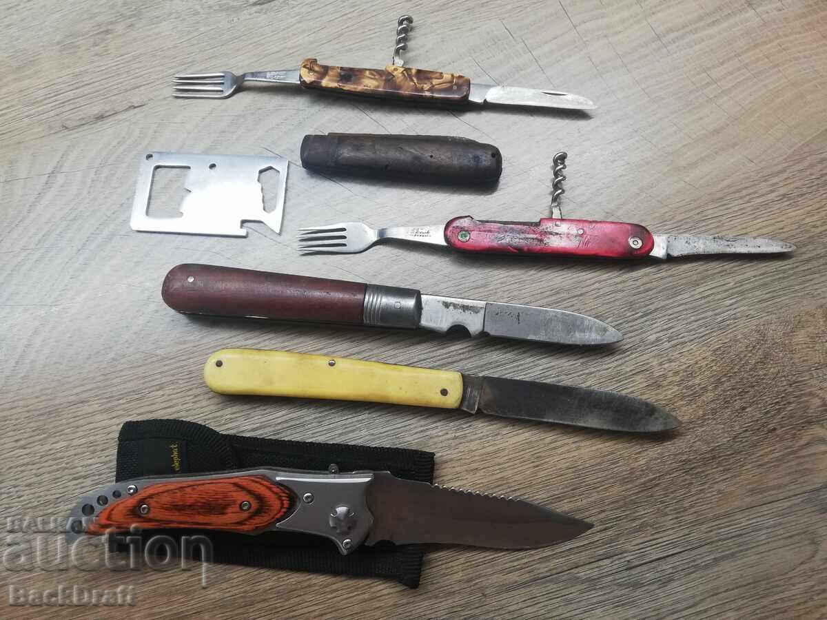 Livrarea Lot de cuțite de buzunar pliabile vechi, cuțit, lamă, briceaguri Livrarea Lot de cuțite de buzunar pliabile vechi, cuțit, lamă, briceaguri