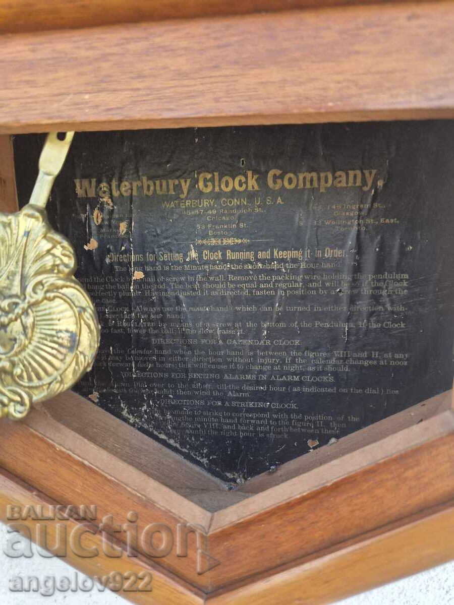 Американски стенен часовник Waterbury Clock Co. - 5