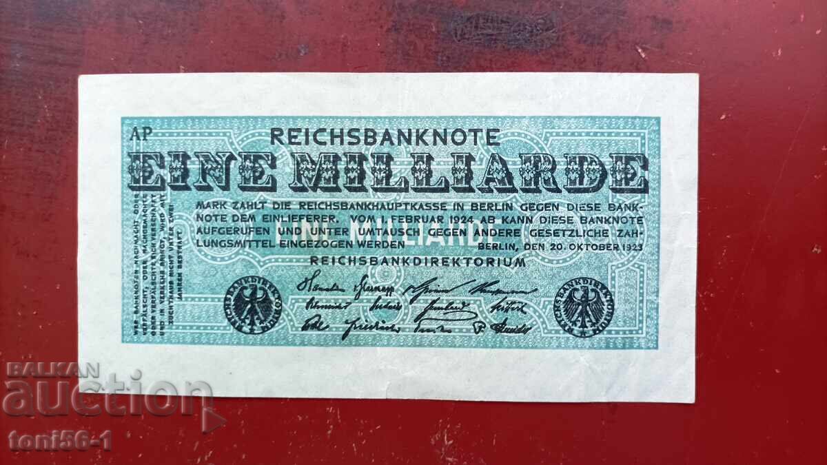 Germany 1 billion marks 1923