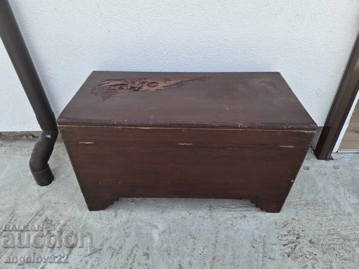 Ladă de zestre vintage din lemn cu sculptură!!! - 6 Ladă de zestre vintage din lemn cu sculptură!!! - 6