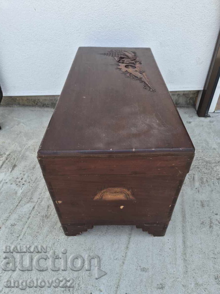 Ladă de zestre vintage din lemn cu sculptură!!! - 7 Ladă de zestre vintage din lemn cu sculptură!!! - 7