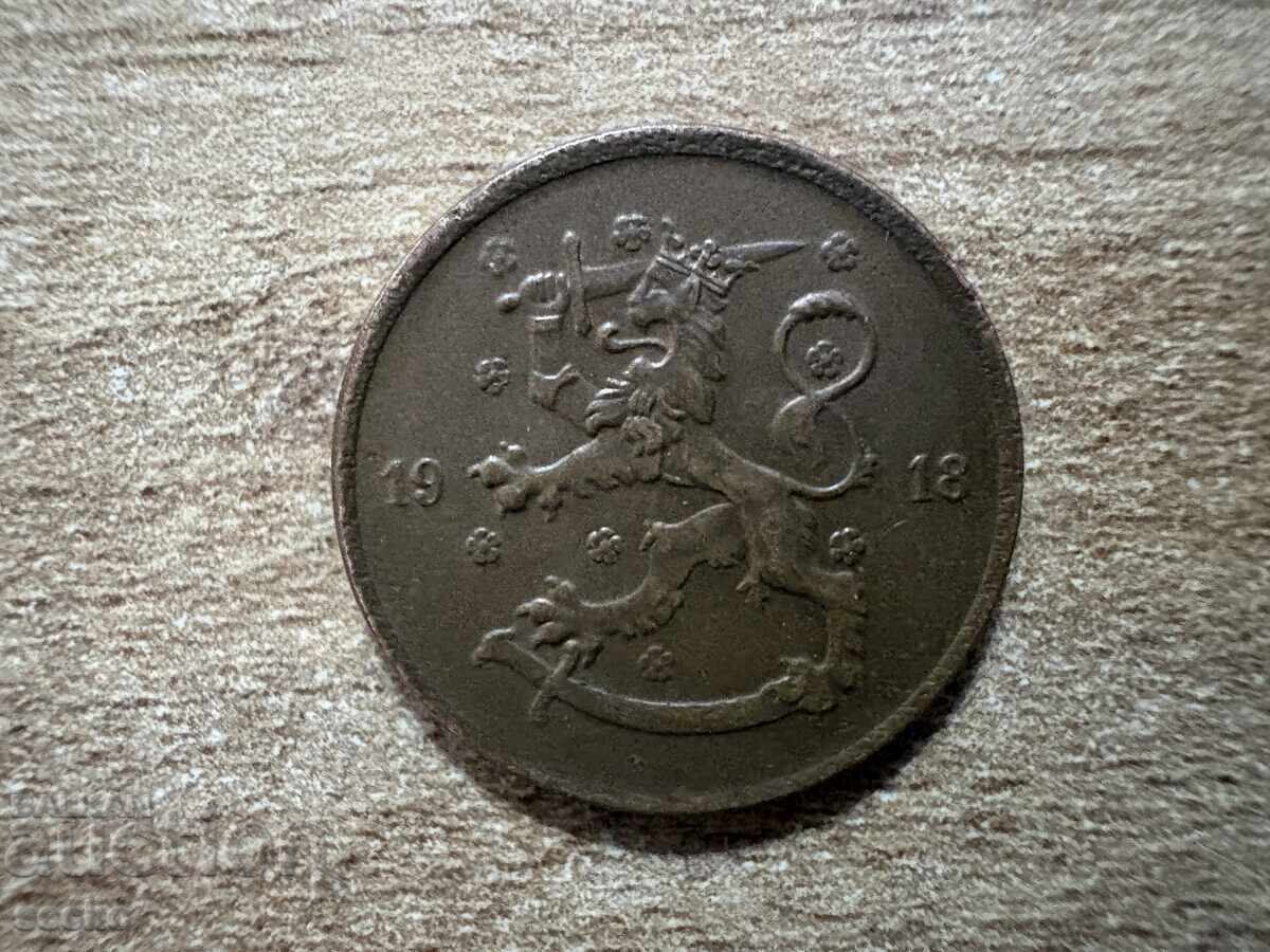Финландия - 5 пенита (1918) с цена € 0.65 | 1.27 лв.