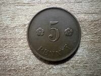 Финландия - 5 пенита (1918)