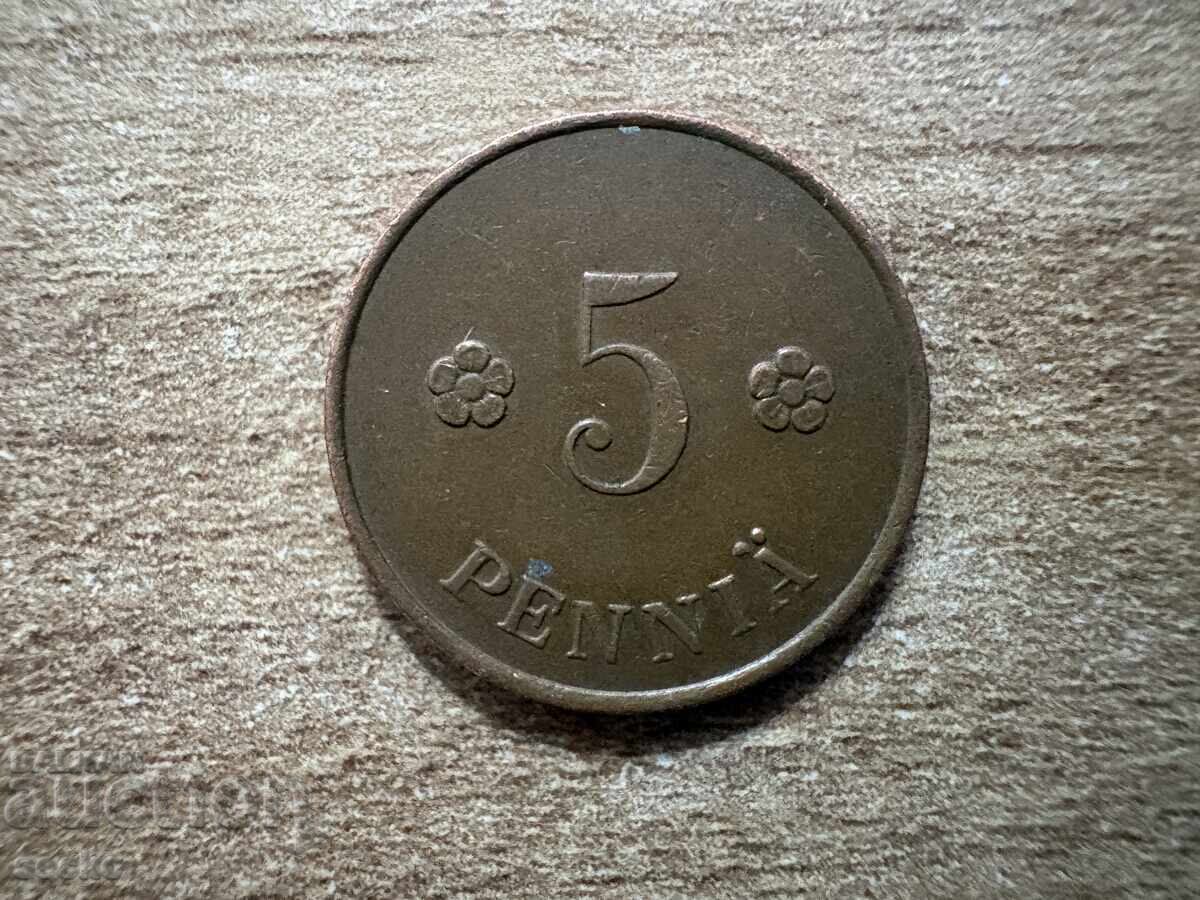 Финландия - 5 пенита (1921)