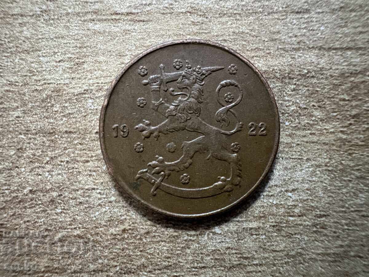 Finlanda - 5 penniä (1922) cu preț € 0.40 | 0.78 BGN