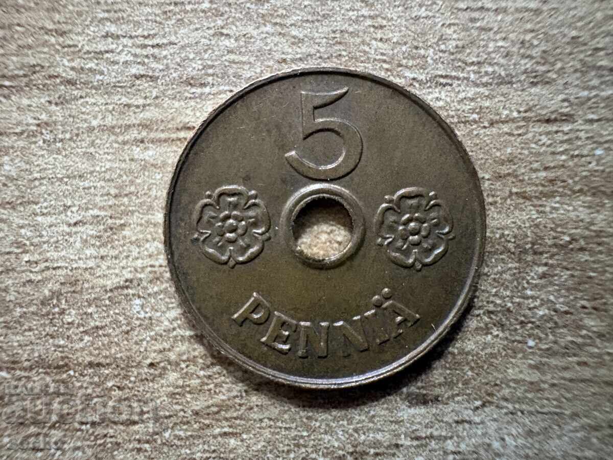 Finland - 5 penniä (1941)