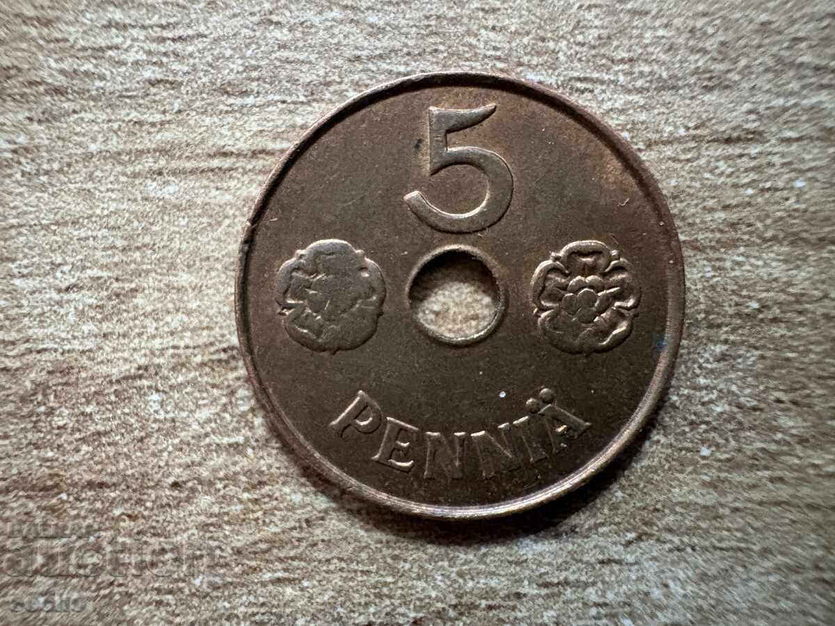 Finlanda - 5 penniä (1942) Finlanda - 5 penniä (1942)