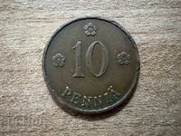 Finlanda - 10 penniä (1924)