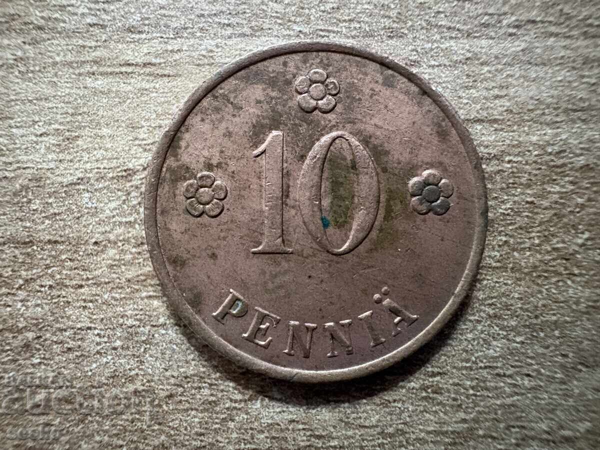 Finlanda - 10 penniä (1929)