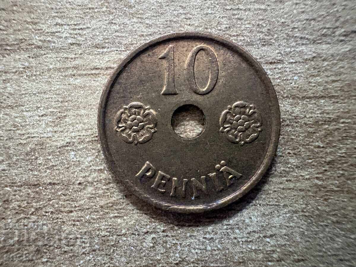 Finlanda - 10 penniä (1941)