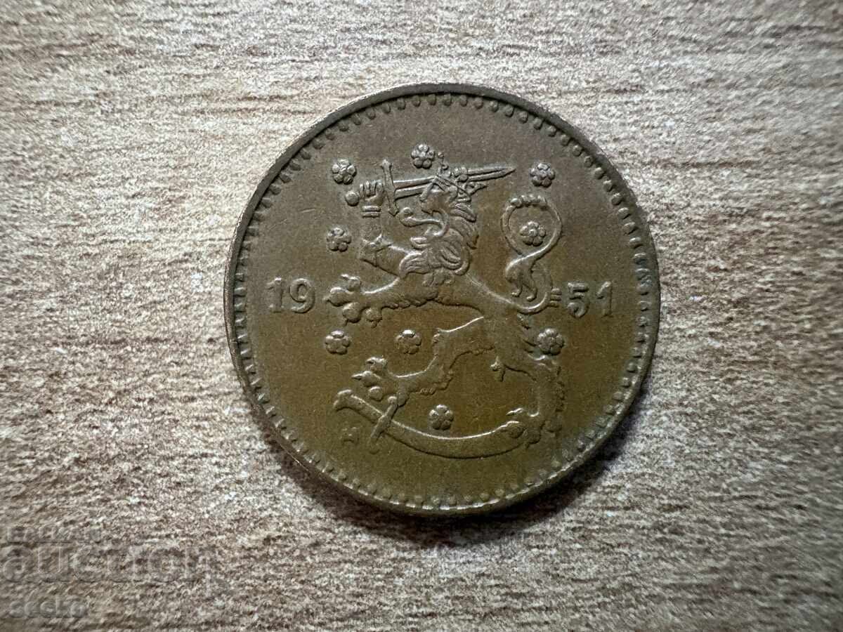Φινλανδία - 1 μάρκο (1951) με τιμή € 0.45 | 0.88 BGN