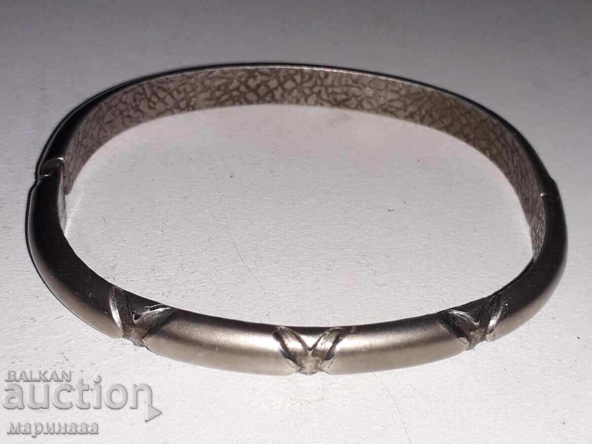 OLD SILVER-PLATED RIGID BRACELET