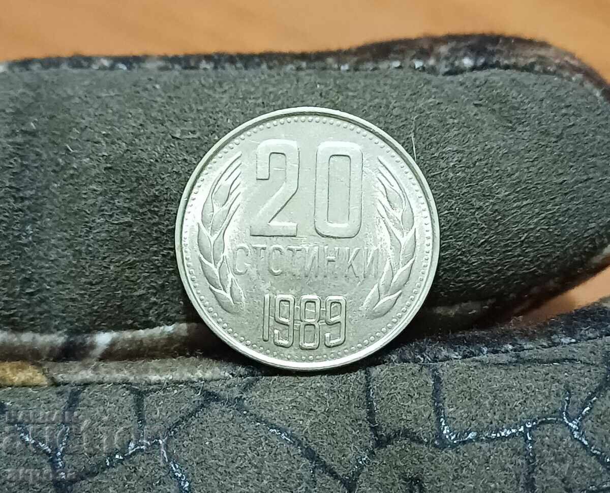 20 stotinki 1989 PEREFEKTNI