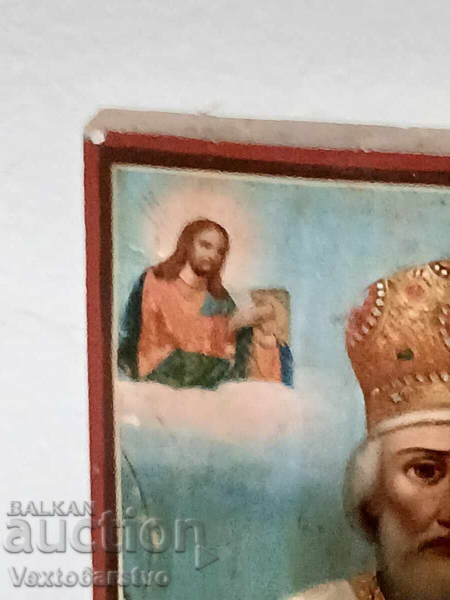 Доставка на ИКОНА-ПРАВОСЛАВНА ИКОНА-СВ.НИКОЛАЙ ЧУДОТВОРЕЦ-19ти в.