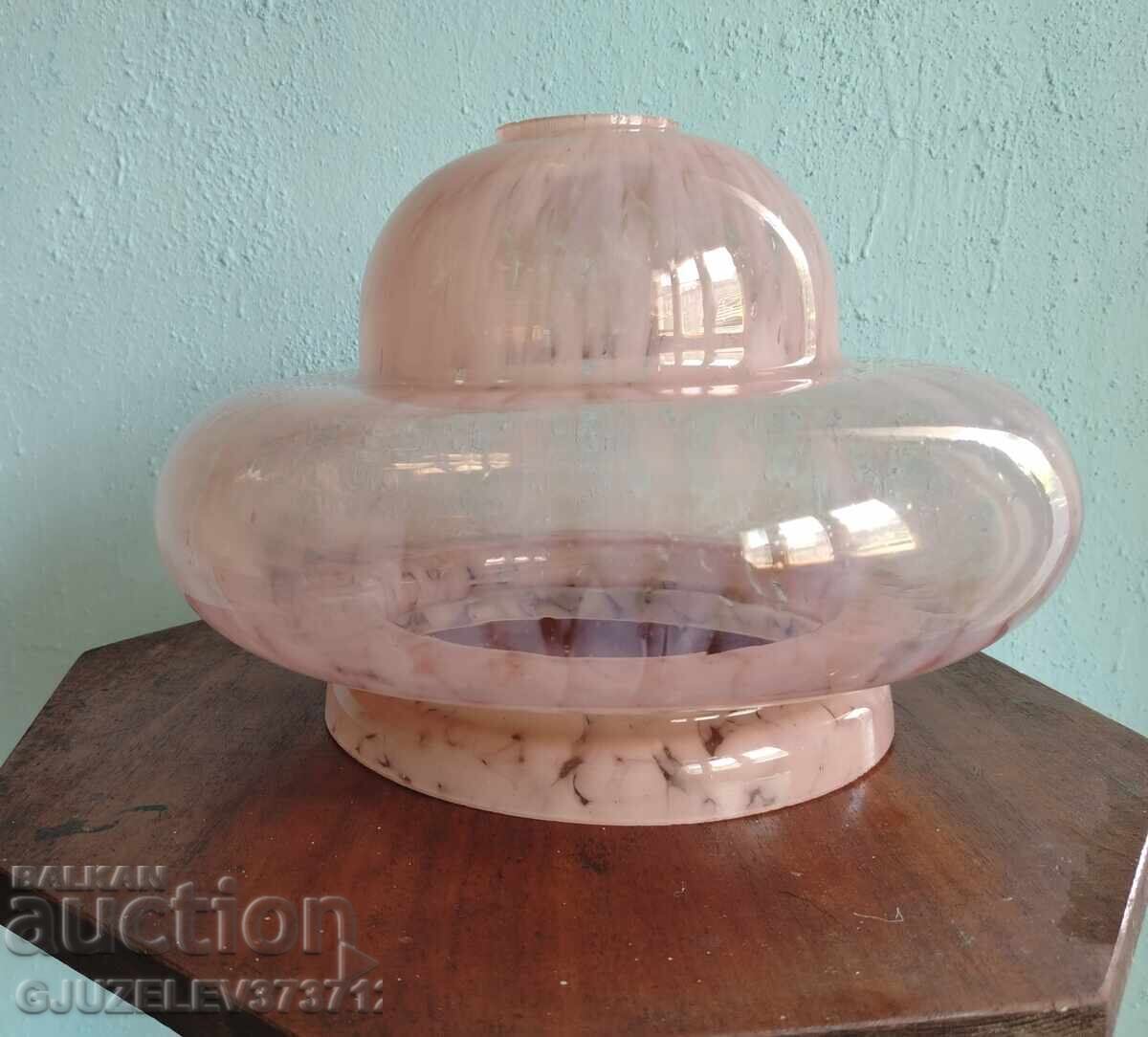 Vintage glass lampshade for chandeliers (ceiling light), made - 5