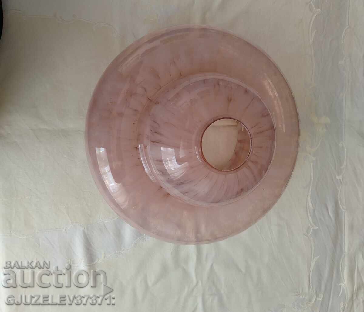 Vintage glass lampshade for chandeliers (ceiling light), made - 6