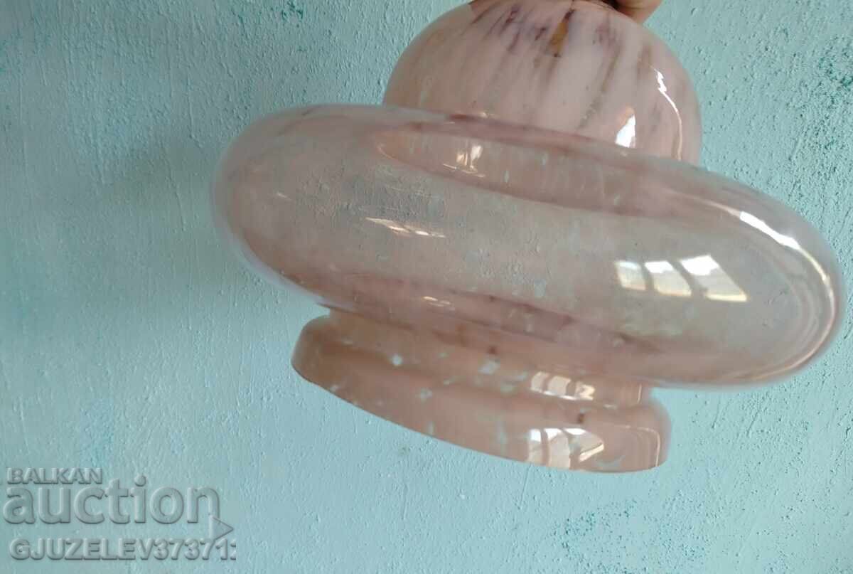 Vintage glass lampshade for chandeliers (ceiling light), made - 7