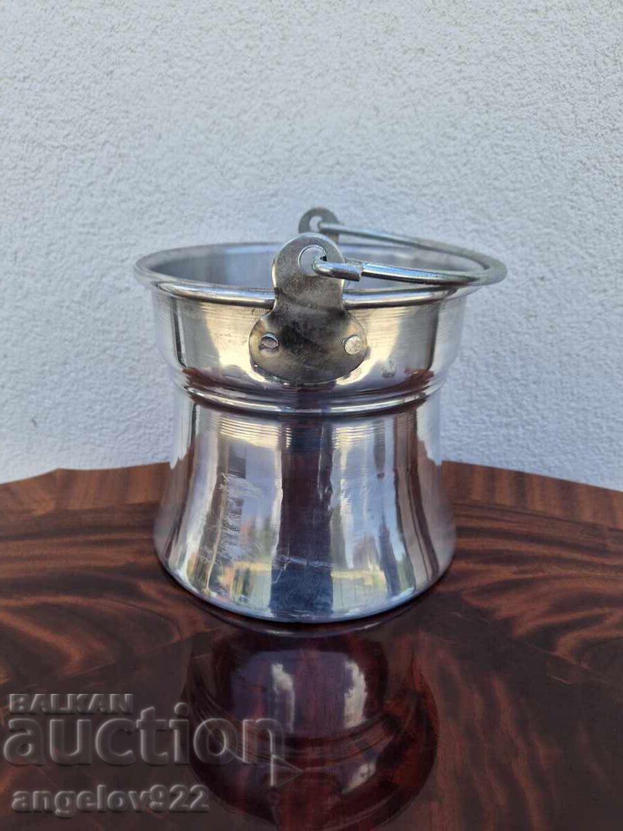 Găleată vintage din aluminiu masiv!!! - 5