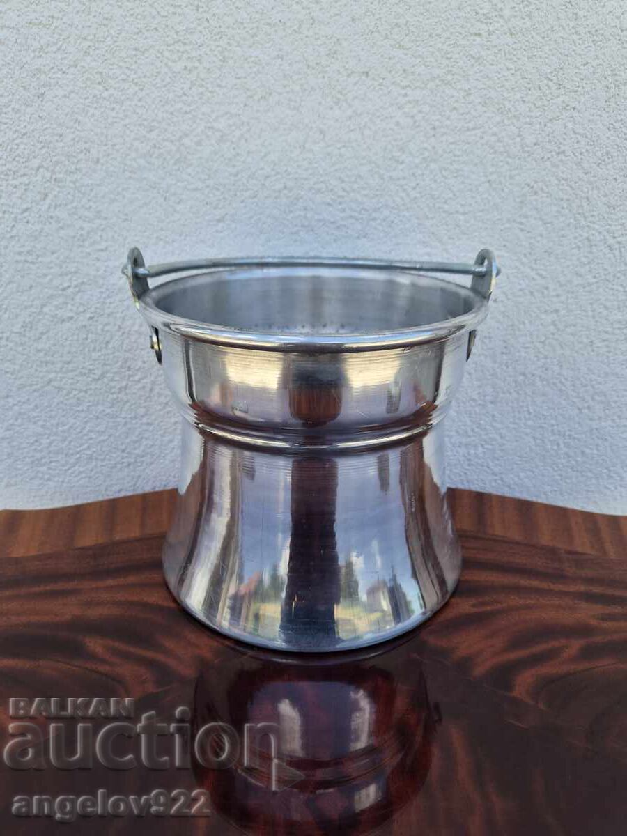 Găleată vintage din aluminiu masiv!!!