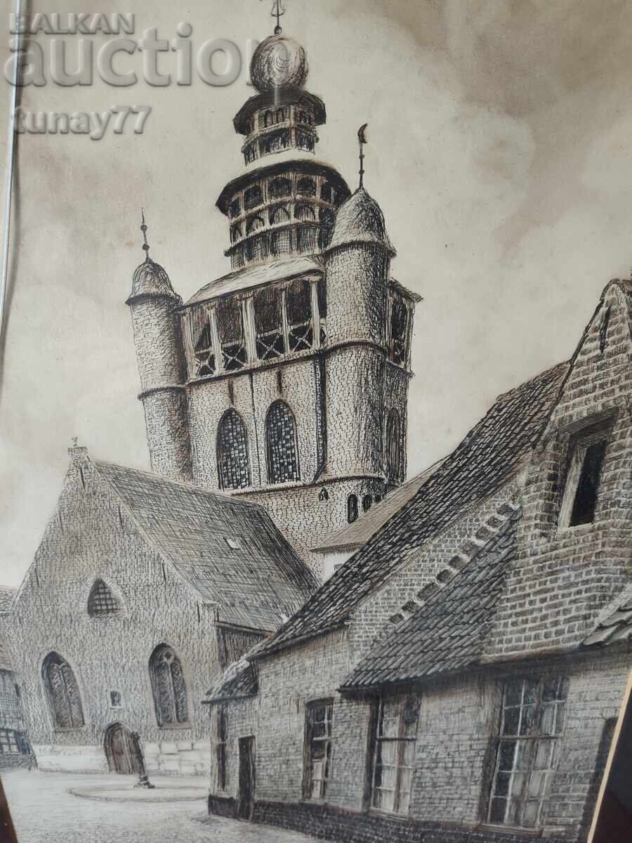 TABLOU MARE Biserica din Ierusalim (Jeruzalemkerk) Grafică cu preț € 35.00 | 68.45 BGN