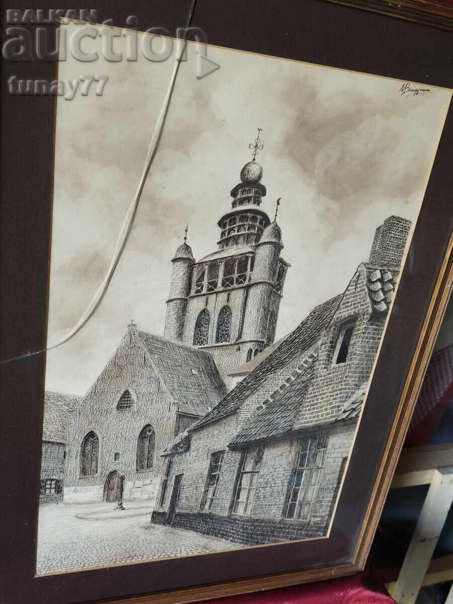 TABLOU MARE Biserica din Ierusalim (Jeruzalemkerk) Grafică - 5
