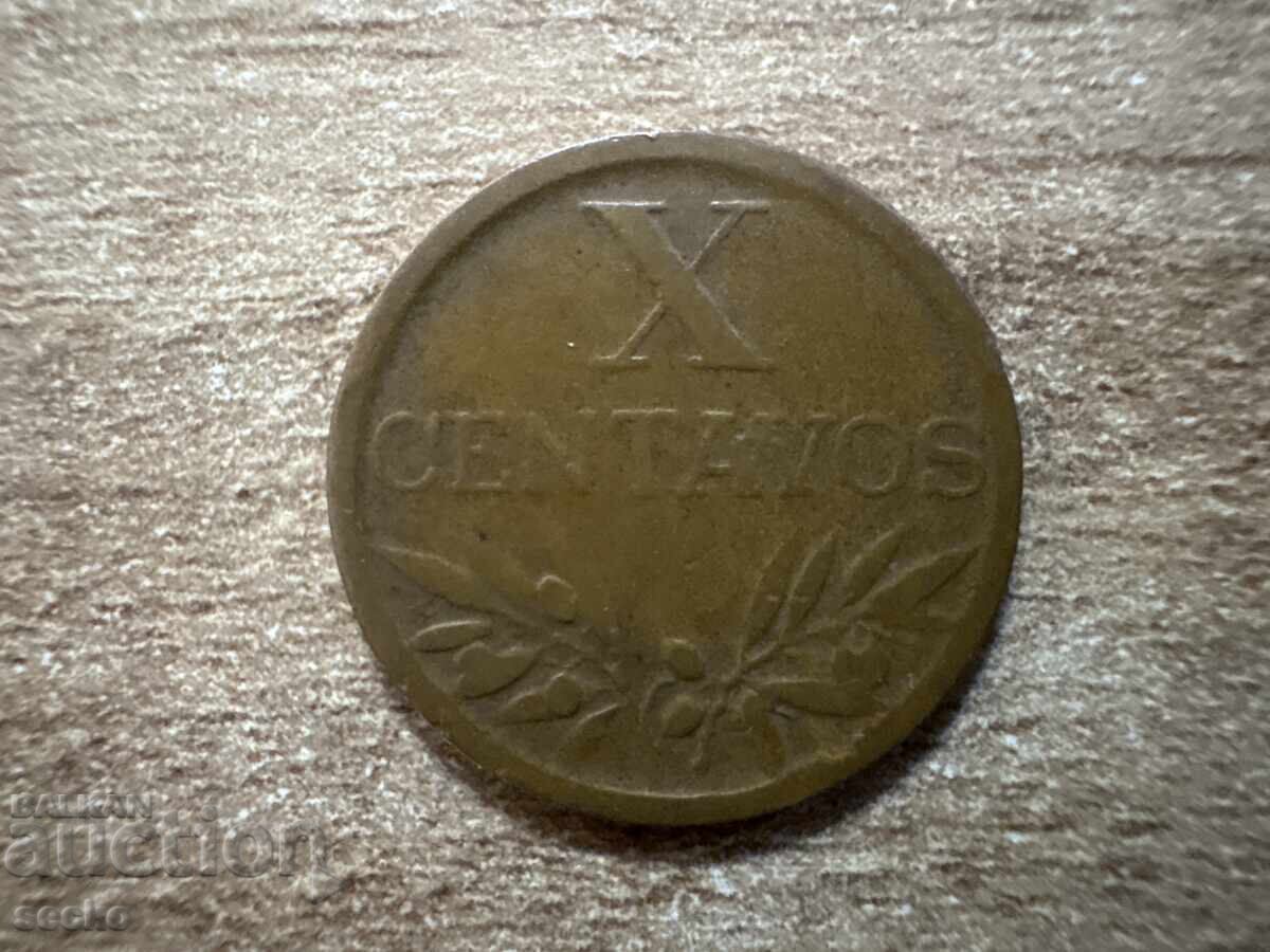 Πορτογαλία - 10 σεντάβος (1949)