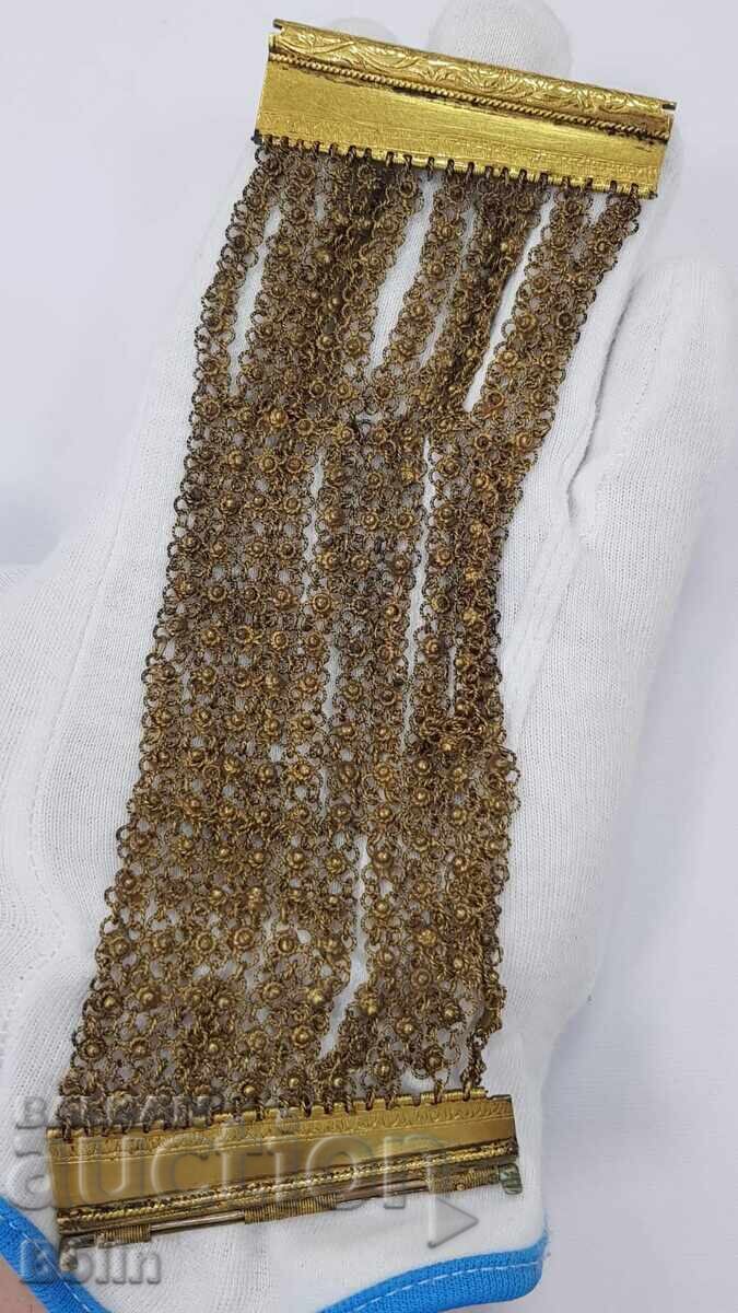 Auction  Top row silver, gold-plated Revival period bracelet - 19th century