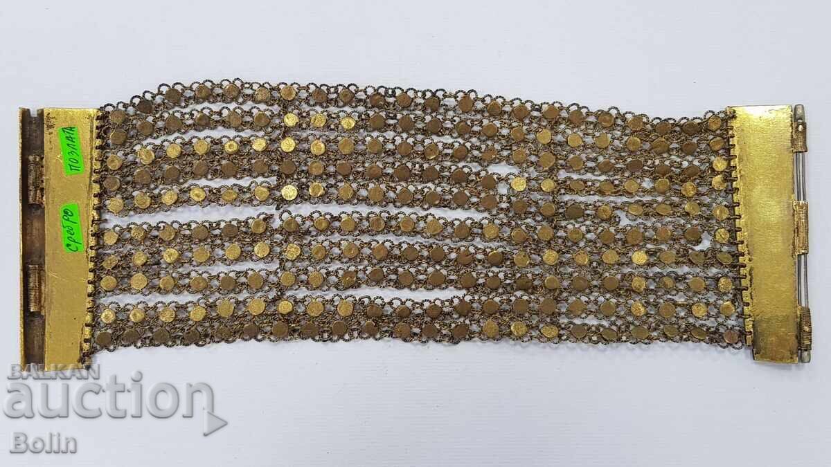 Top row silver, gold-plated Revival period bracelet - 19th century - 5