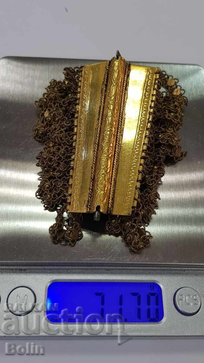 Top row silver, gold-plated Revival period bracelet - 19th century - 6