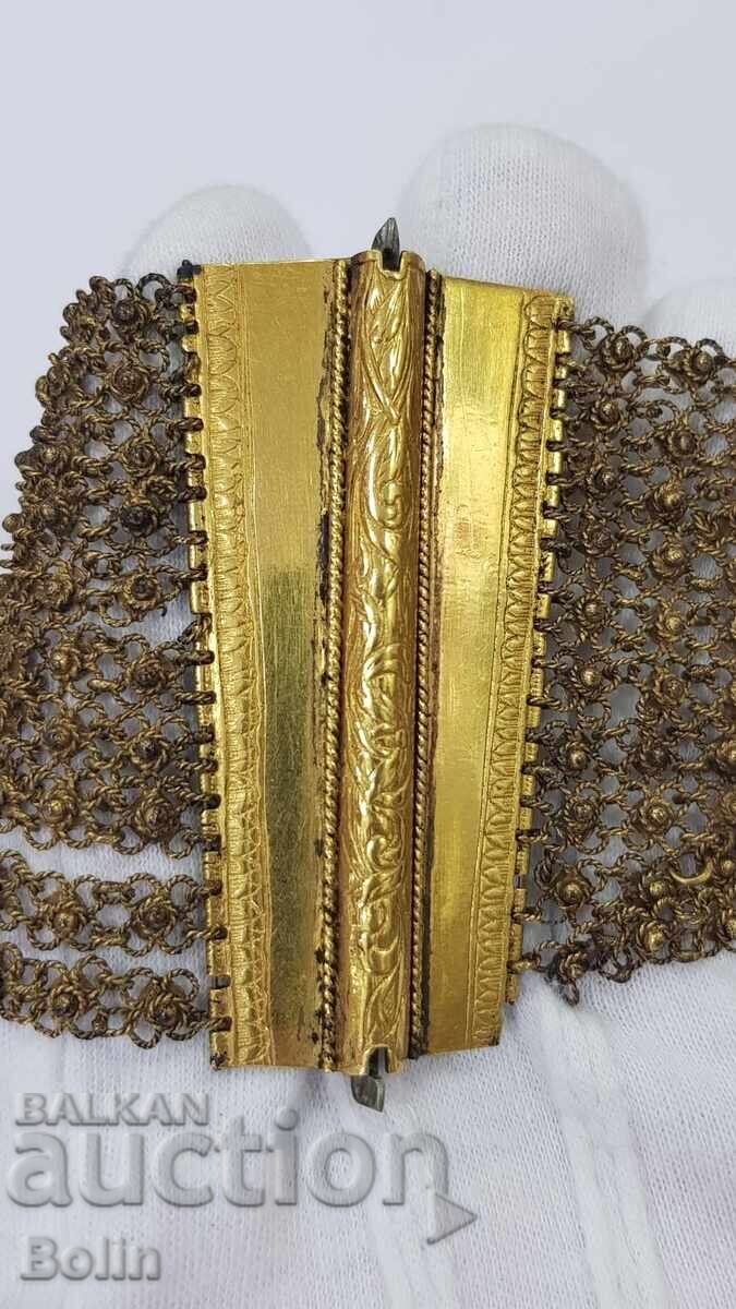 Top row silver, gold-plated Revival period bracelet - 19th century - 7
