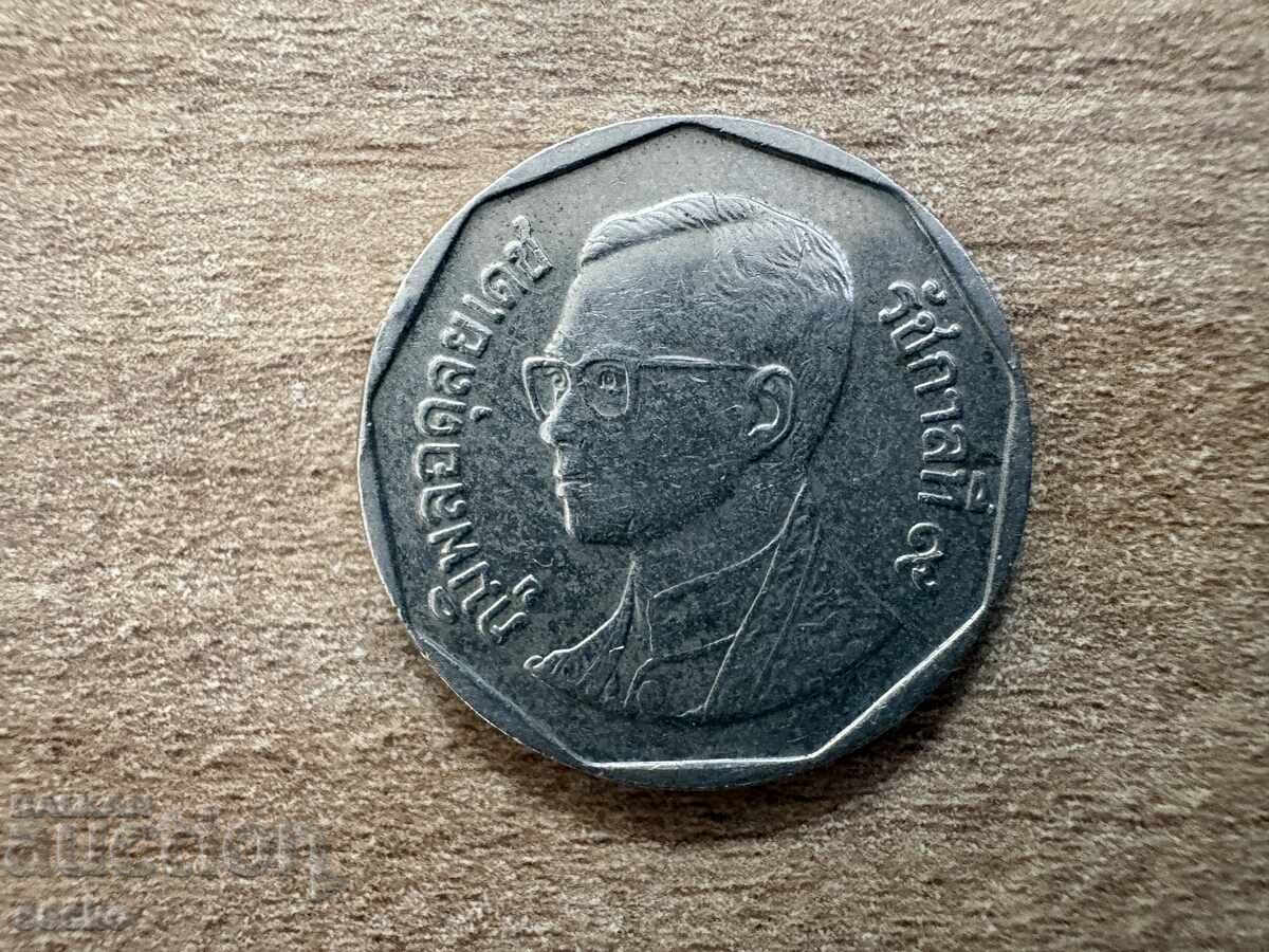 Thailanda - 5 baht (2006) cu preț € 0.18 | 0.35 BGN