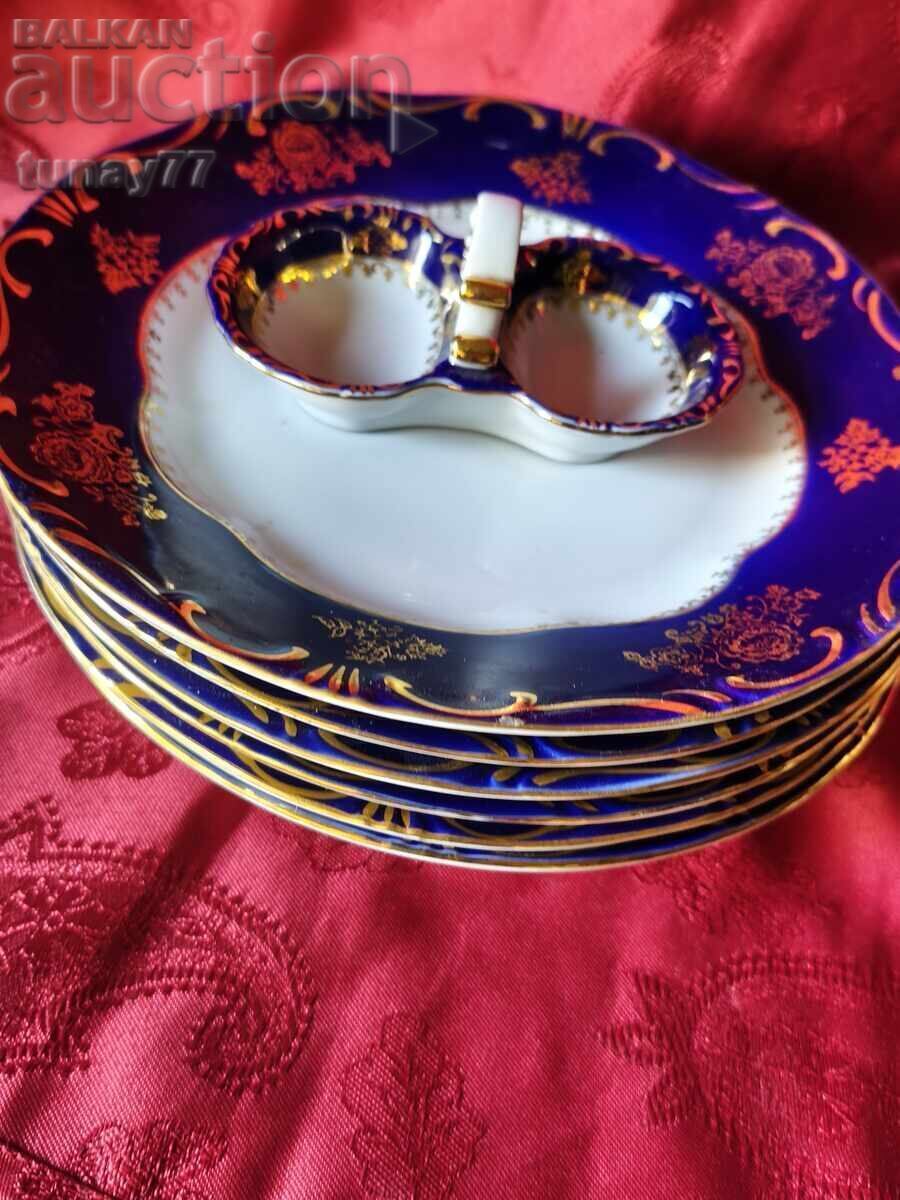 Set de 7 piese Zsolnay, destul de rar, fără defecte - 5