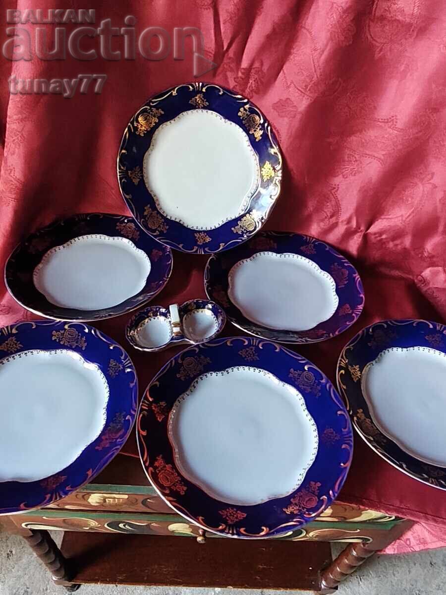 Set de 7 piese Zsolnay, destul de rar, fără defecte