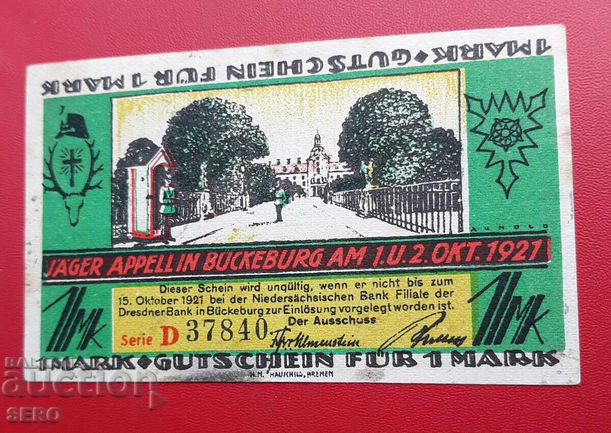 Banknote-Germany-Saxony-Bückeburg 1 Mark 1921 with price € 1.01 | 1.98 BGN