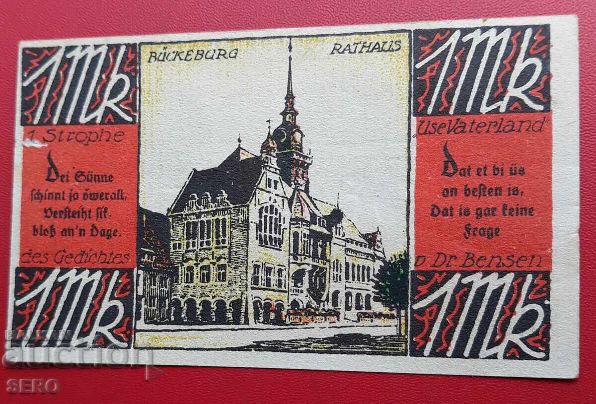 Banknote-Germany-Saxony-Bückeburg-1 Mark 1921