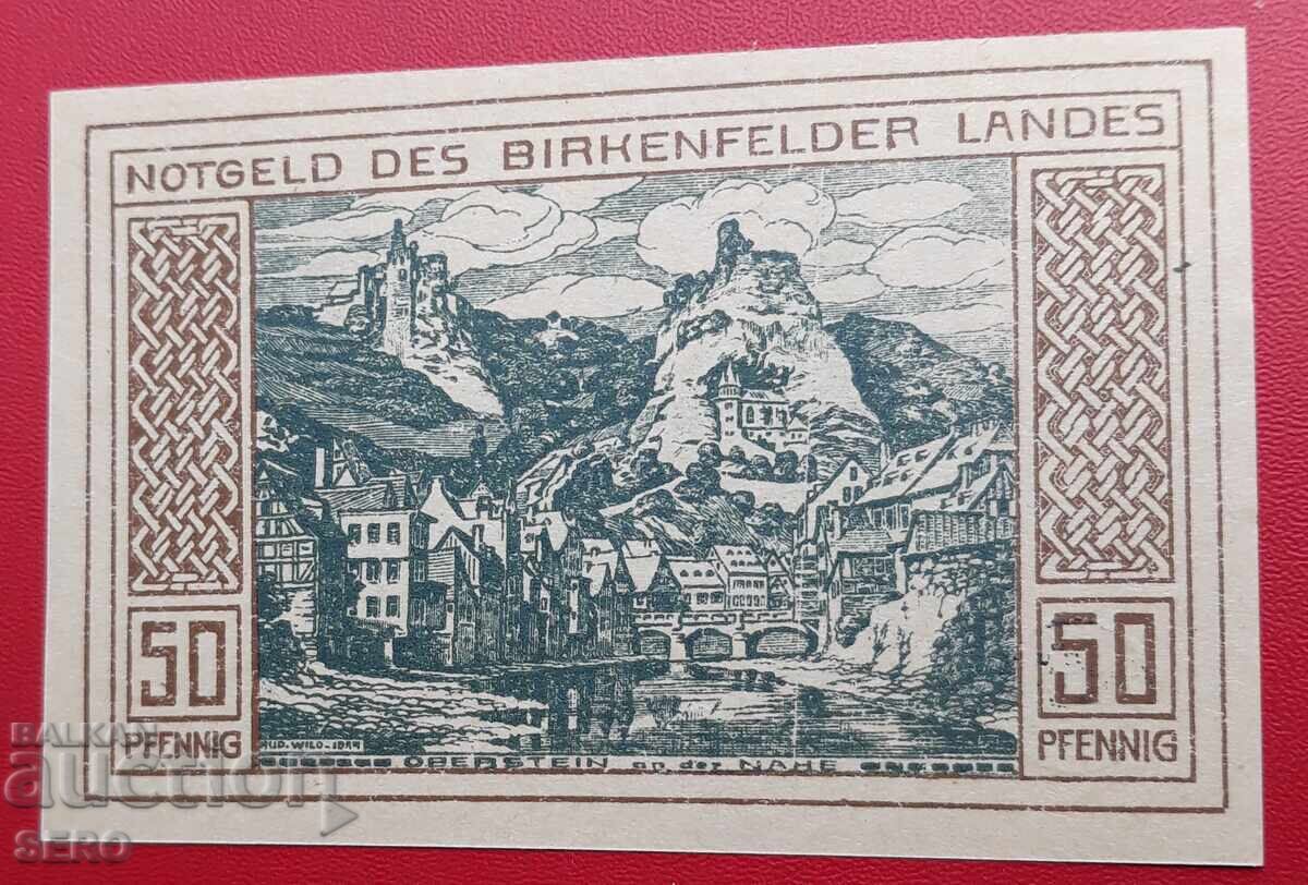 Banknote-Germany-Rhineland-Palatinate-Birkenfeld-50 Pfennig 1921